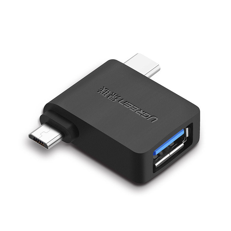 OTG microUSB / USB-C - USB-A UGREEN U30453, Black