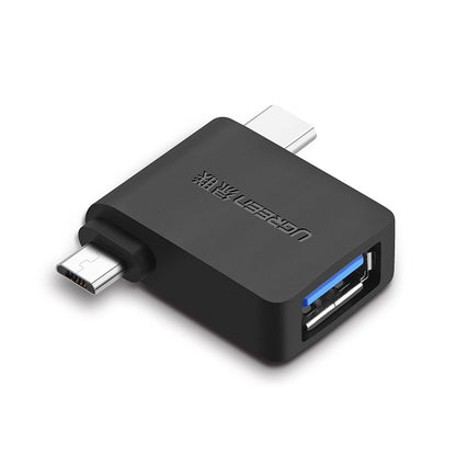 OTG microUSB / USB-C - USB-A UGREEN U30453, Black