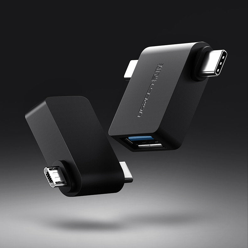 OTG microUSB / USB-C - USB-A UGREEN U30453, Black