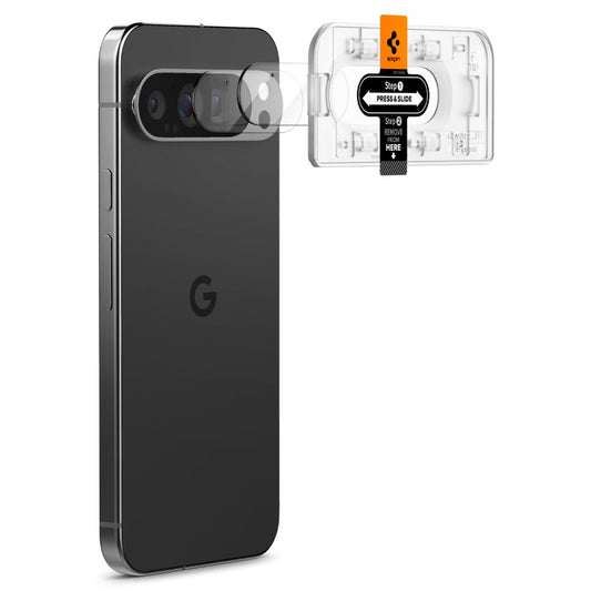 Protective Back Camera Protective Film Spigen EZ FIT for Google Pixel 9 Pro XL, Glass Protected, Set 2 pieces AGL08446 